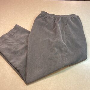 Alfred Dunner Grey Plus Size Corduroy Trouser Pant